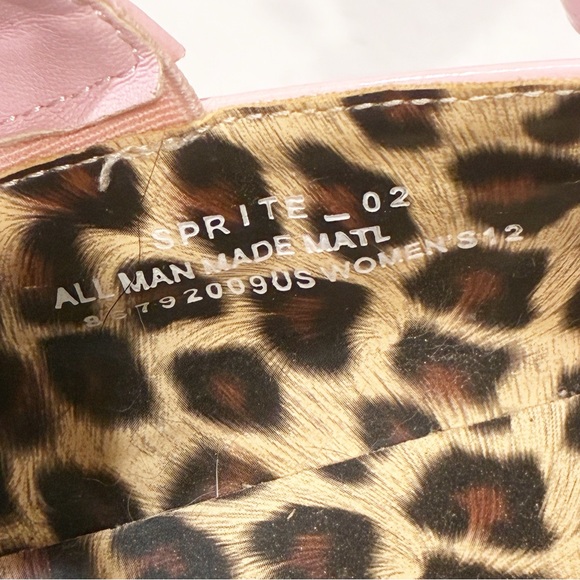 Demonia Size 12 Baby Pink Patent SPRITE-02 Platform Heart Buckle Shoes - Picture 7 of 8